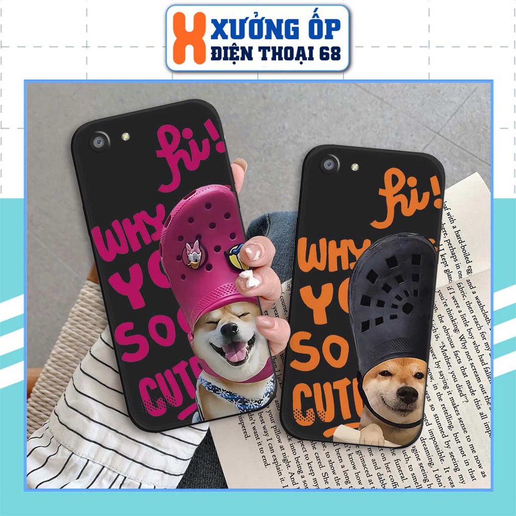 Ốp lưng TPU Oppo A33 / Neo 7 hình chó đội dép so cute, ốp silicon TPU dẻo rẻ đẹp