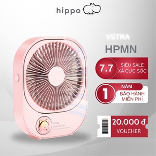 Quạt tích điện mini, quạt để bàn, quay 360 độ