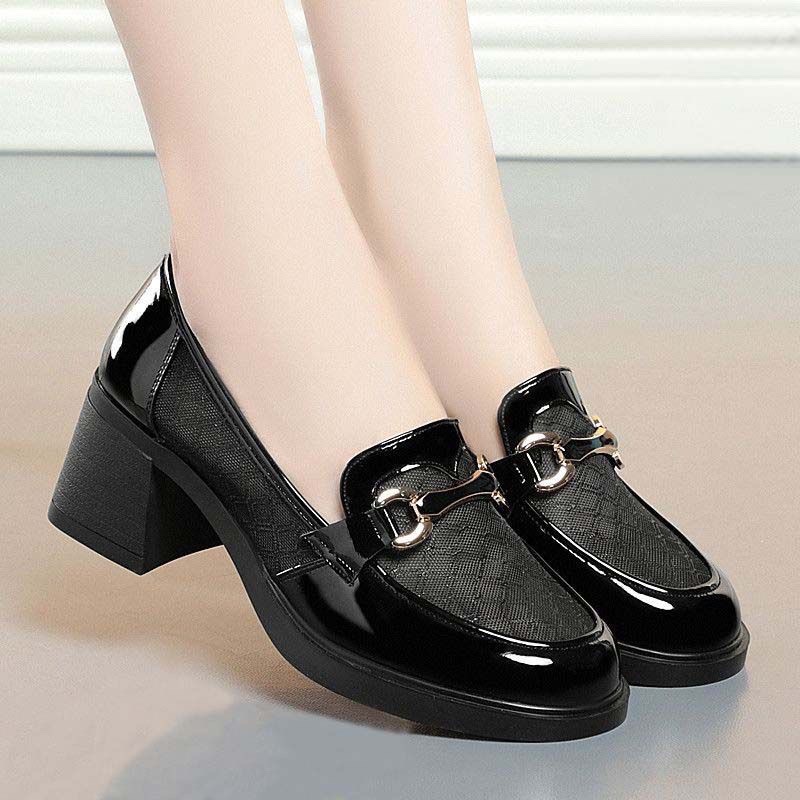 Giày Sandal Da Đế Mềm Dày Phối Lưới Thoáng Khí Thời Trang Xuân Hè 2023 Cho Nữ