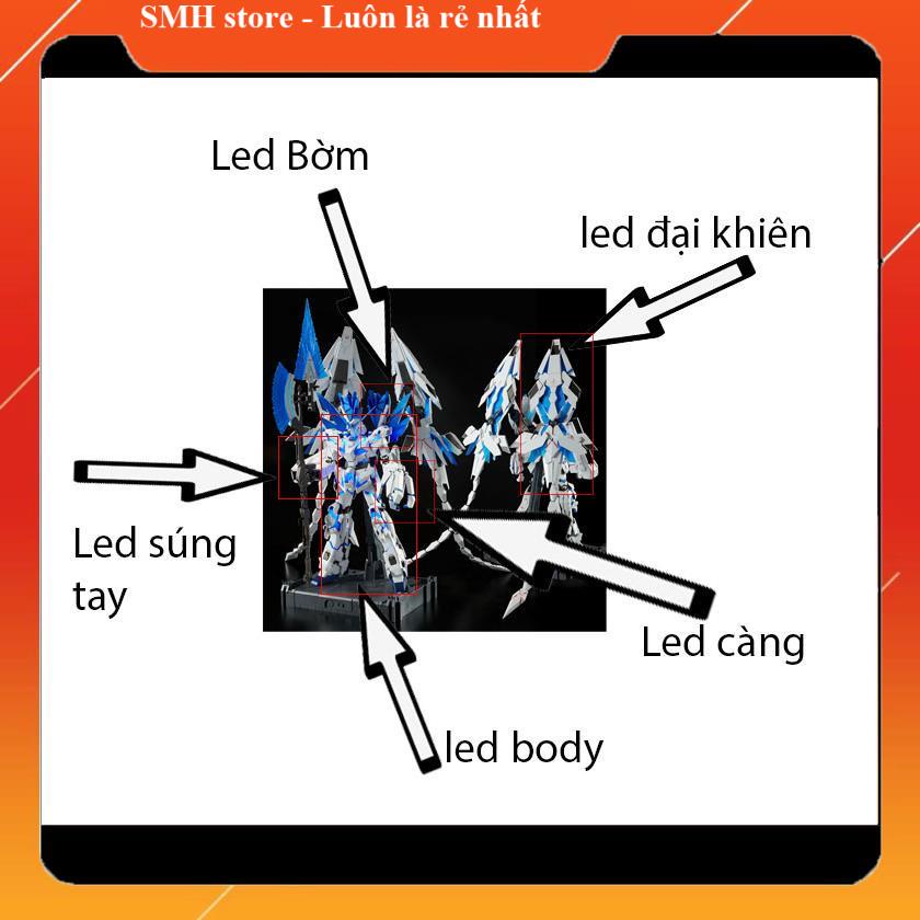 Bộ đèn Led kosmos cao cấp cho pg unicorn , banshee, phenex tỷ lệ 1/60. tặng kèm led cánh, khiên tùy theo phiên bản  )