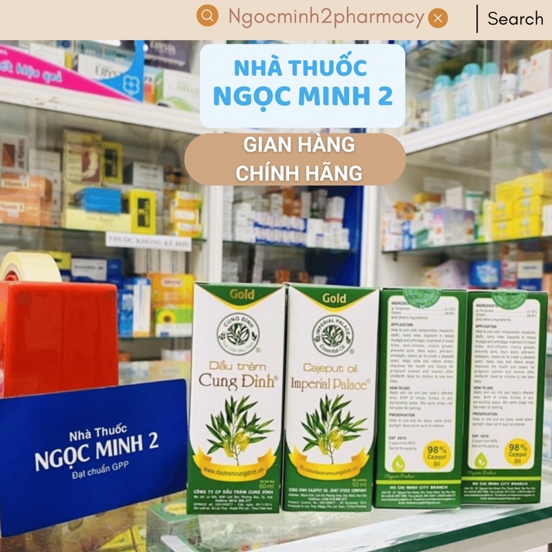 ✅ DẦU TRÀM CUNG ĐÌNH 50ml GOLD DẦU TRÀM GIÓ chai 50ml Dầu , Tràm , Cung Đình