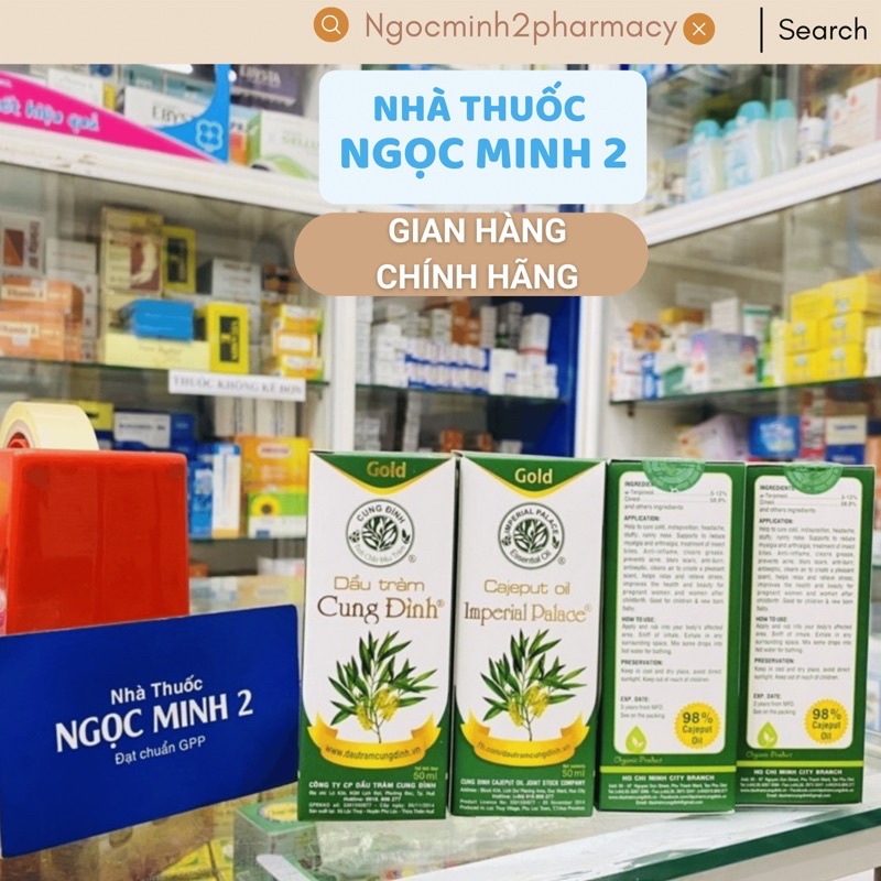 ✅[Chính Hãng] DẦU TRÀM CUNG ĐÌNH 50ml GOLD DẦU TRÀM GIÓ chai 50ml Dầu , Tràm , Cung Đình