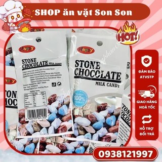 Kẹo sỏi đá socola sữa, kẹo nhai viên sỏi đá sắc màu - Son Son