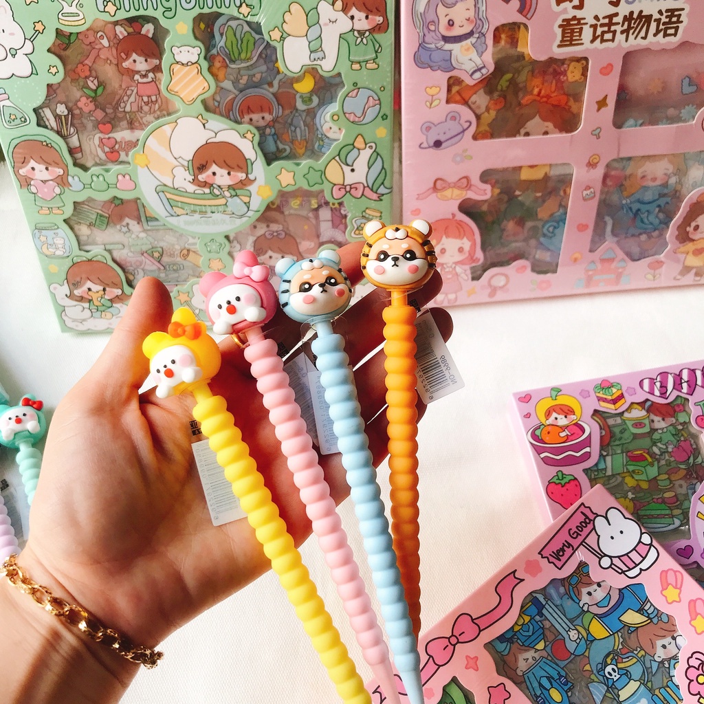 Bút chì bấm, viết chì ngòi gấu dâu dễ thương 0.5mm