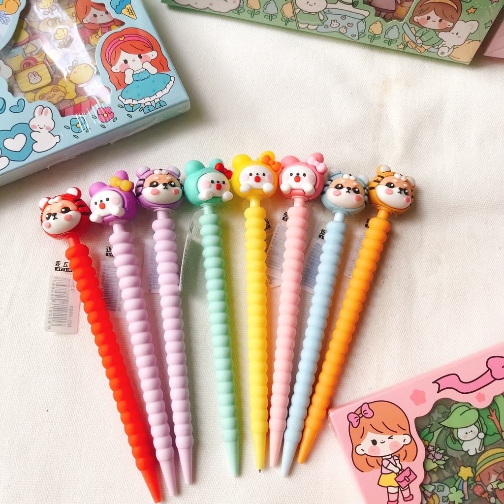 Bút chì bấm, viết chì ngòi gấu dâu dễ thương 0.5mm