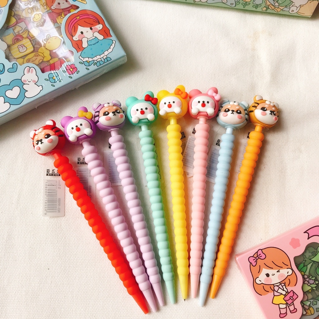 Bút chì bấm, viết chì ngòi gấu dâu dễ thương 0.5mm