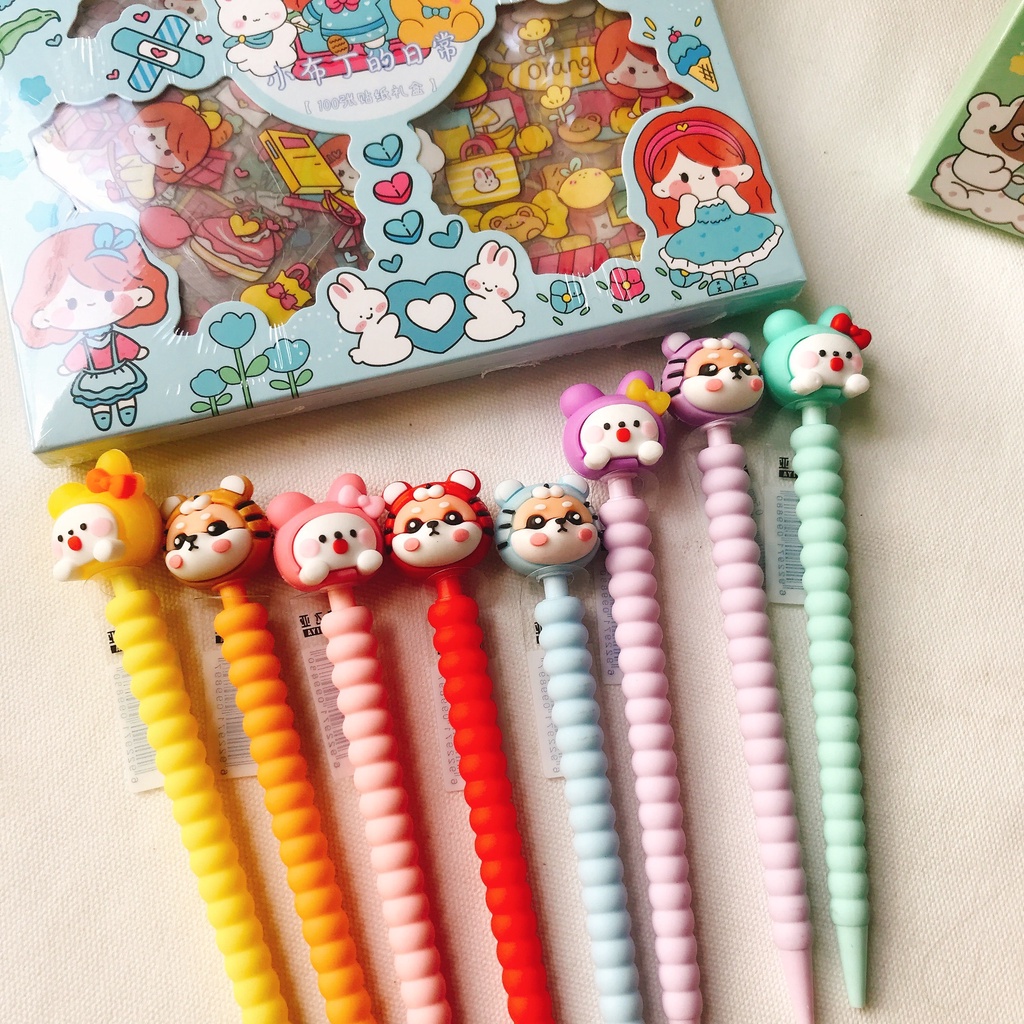 Bút chì bấm, viết chì ngòi gấu dâu dễ thương 0.5mm