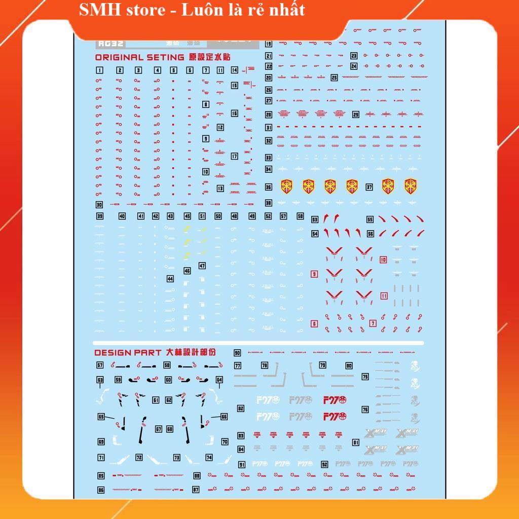 Decal nước cho mô hình RG 1/144 X1 - 19221