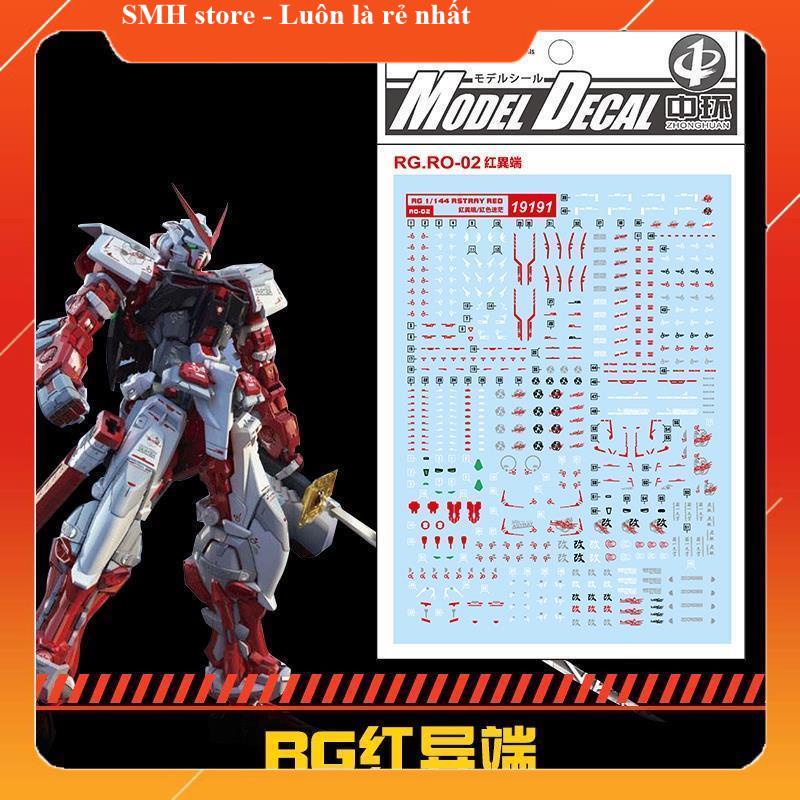 Decal nước cho mô hình RG 1/144 astray red - 19191