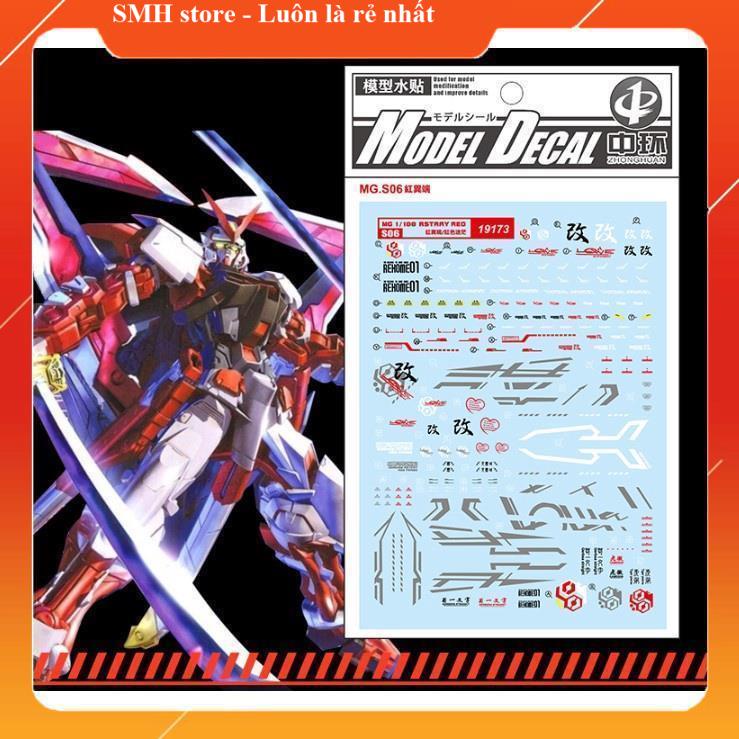 Decal nước cho mô hình MG 1/100 astray red - 19173