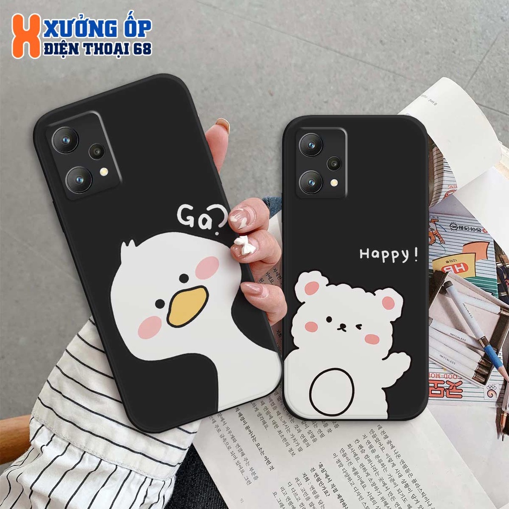 Ốp lưng TPU Realme Realme 9 4G / 9i / 9 Pro / 9 Pro+ 5G gấu gà trắng dễ thương cute, ốp silicon TPU dẻo rẻ đẹp