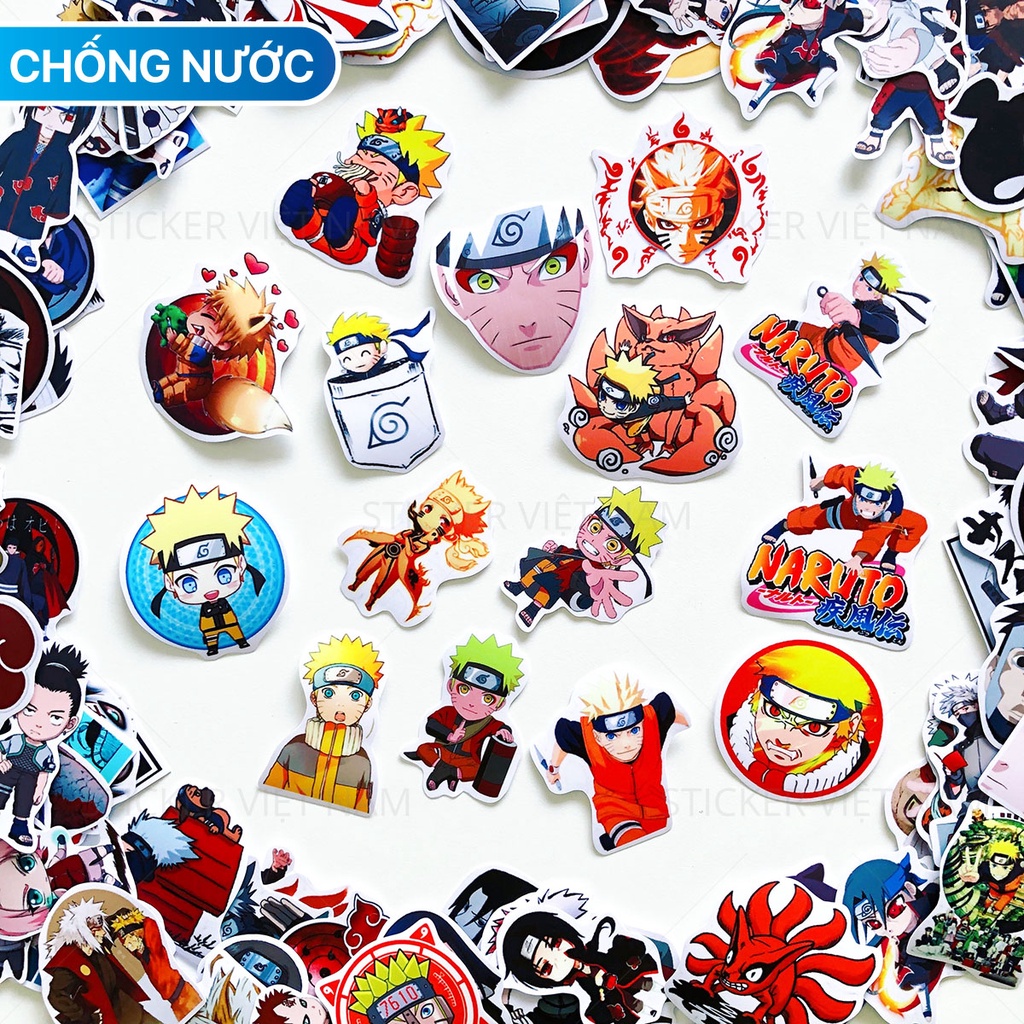 Sticker NARUTO Chống Nước Trang Trí Vali, Xe, Laptop, Nón Bảo Hiểm, Máy Tính, Đàn Guitar