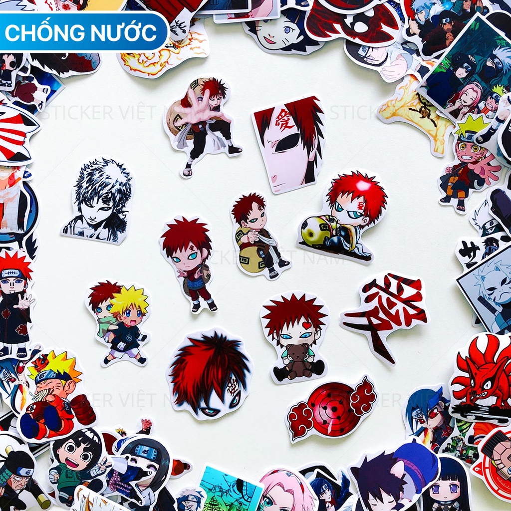 Sticker NARUTO Chống Nước Trang Trí Vali, Xe, Laptop, Nón Bảo Hiểm, Máy Tính, Đàn Guitar