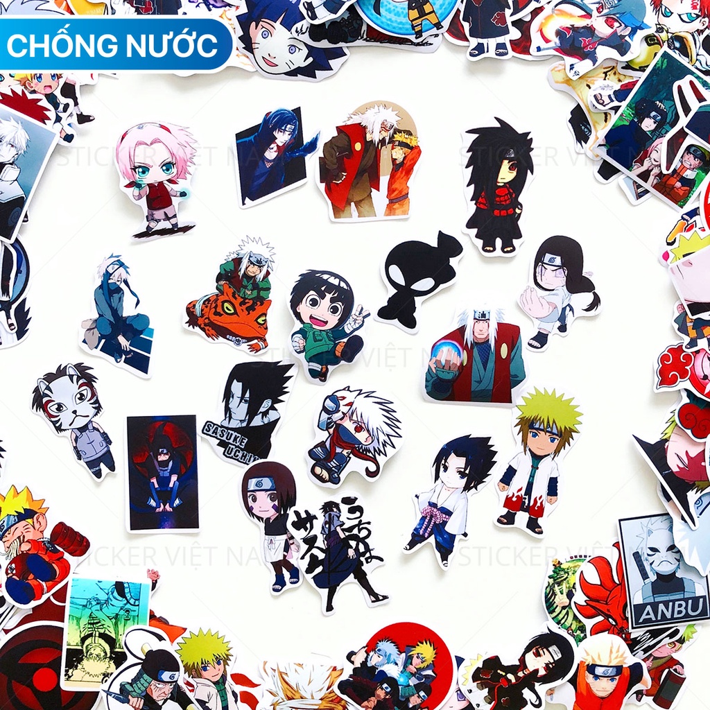 Sticker NARUTO Chống Nước Trang Trí Vali, Xe, Laptop, Nón Bảo Hiểm, Máy Tính, Đàn Guitar