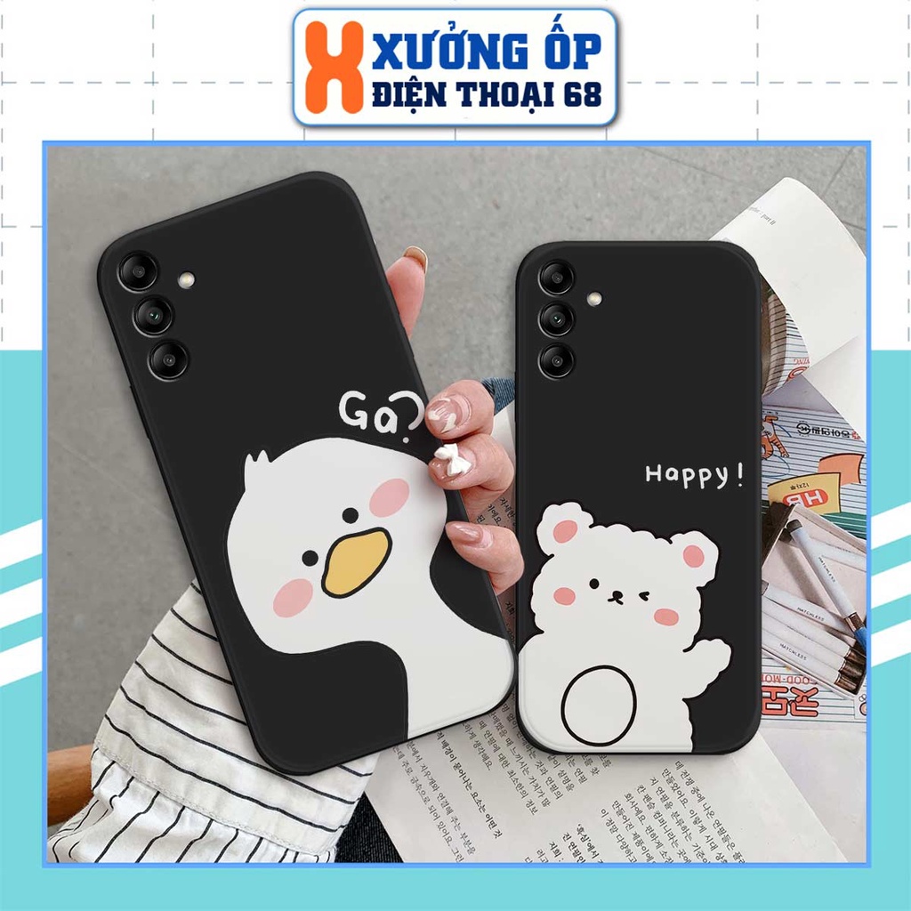 Ốp lưng TPU Samsung M04 / M14 / M54 gấu gà trắng dễ thương cute, ốp silicon TPU dẻo rẻ đẹp
