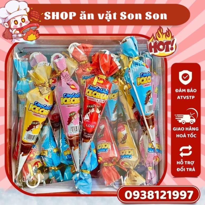Kẹo socola hình kem ô dù sắc màu   - Son Son