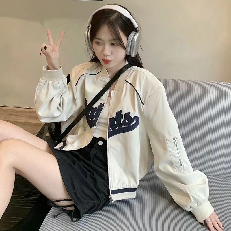 Jiashucheng Áo Khoác Bóng Chày Mỏng Dáng Rộng Dài Tay Thời Trang Mùa Hè Dành Cho Nữ