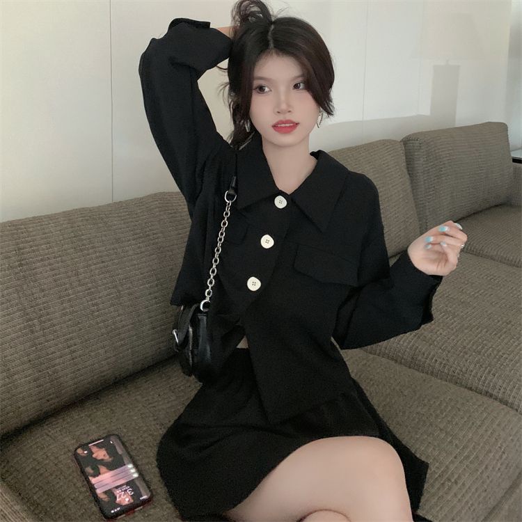 Jiashucheng Áo Khoác Vest Mỏng Tay Dài Cổ Bẻ Dáng Ngắn Cỡ Nhỏ Phong Cách Retro Thời Trang Mùa Xuân Mới Cho Nữ