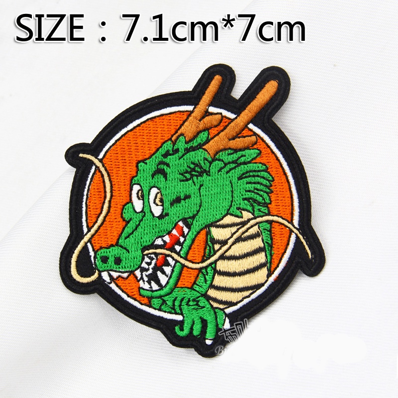 Sticker ủi nhiệt vải thêu logo hình songoku vegeta goku trong Dragon Ball - Patch ủi quần áo balo H97