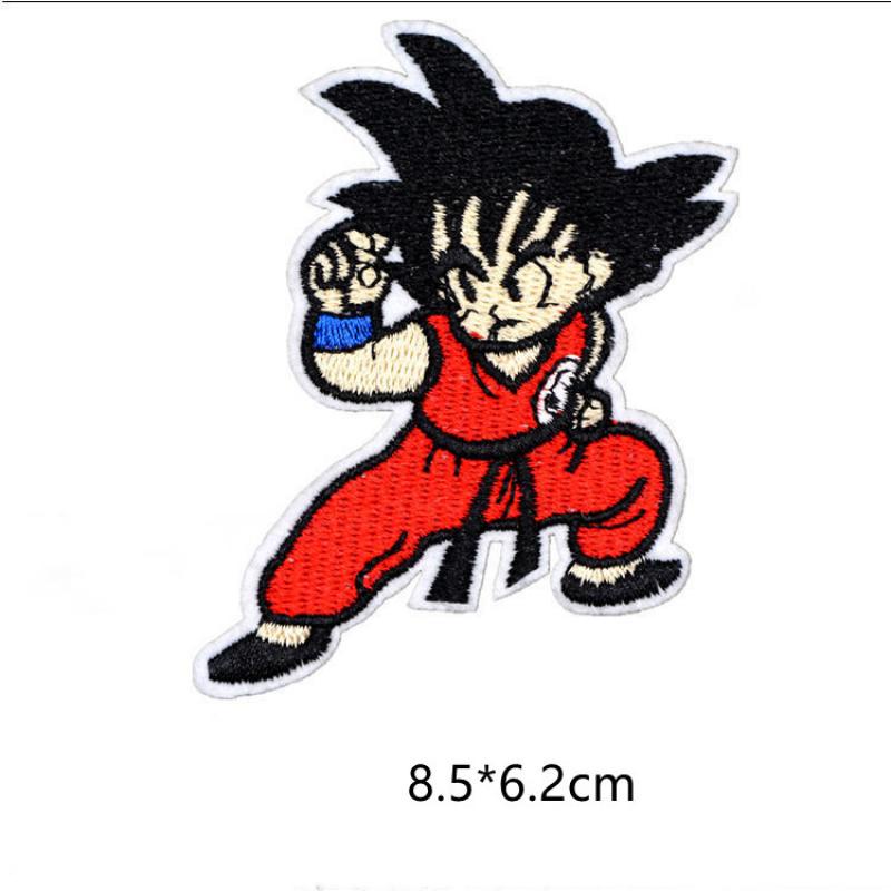Sticker ủi nhiệt vải thêu logo hình songoku vegeta goku trong Dragon Ball - Patch ủi quần áo balo H97
