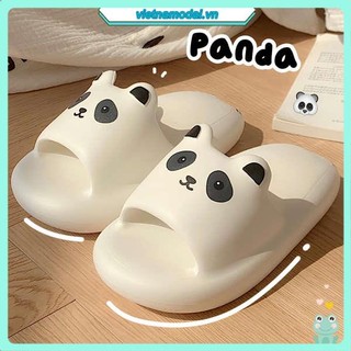 Dép quai ngang đế dày chống trượt hình gấu trúc dễ thương