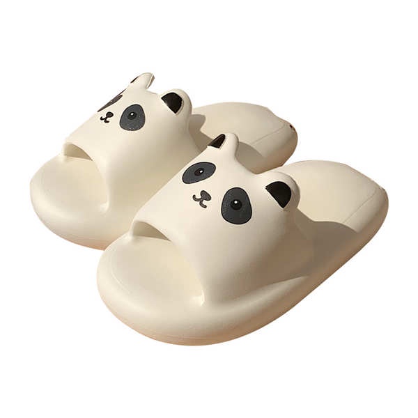 Dép Quai Ngang Đế Dày Chống Trượt Hình Gấu Trúc Dễ Thương