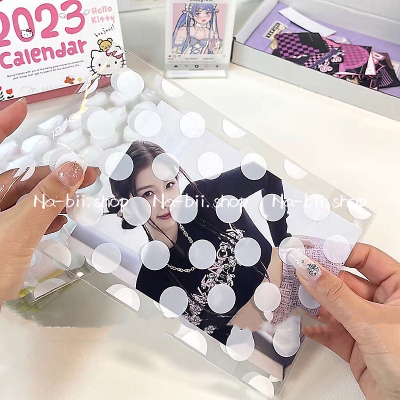 Túi bóng kính in hình tròn đóng quà bọc card combo 50 chiếc