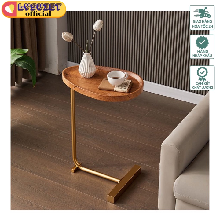 [Lysviet HCM] Bàn cà phê Farmhouse Accent Blister, C Tea Table, Oval Living Room Sofa Table
