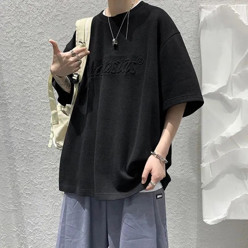 Hàng Có Sẵn! Hàng Có Sẵn!Áo Thun Cotton Lanh Mùa Hè Tay Lửng In Họa Tiết Mới Cho Nam