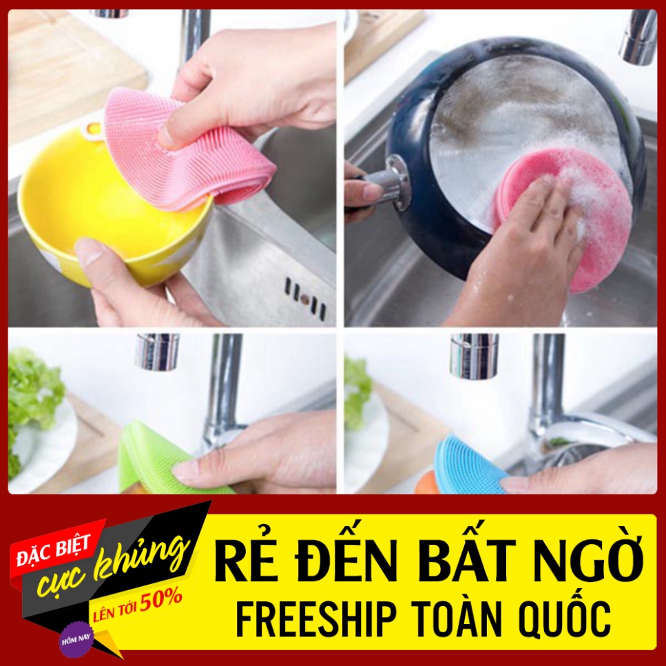 Miếng Rửa Chén Bát Silicon Siêu Sạch