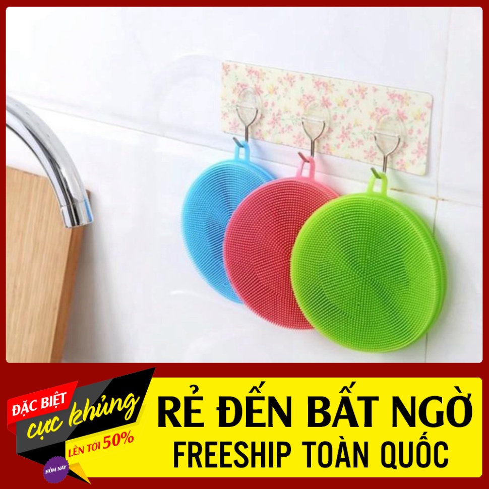 Miếng Rửa Chén Bát Silicon Siêu Sạch