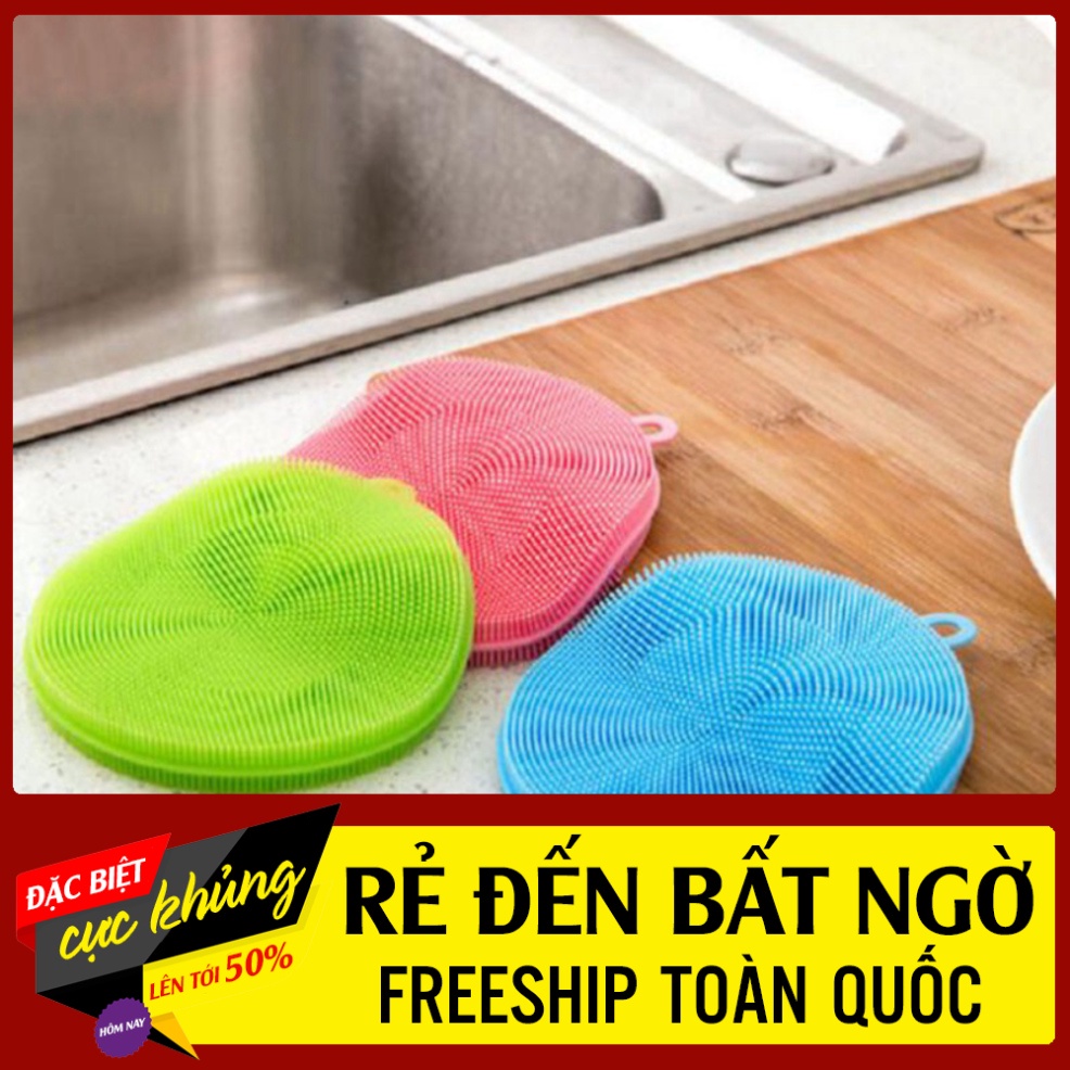 Miếng Rửa Chén Bát Silicon Siêu Sạch