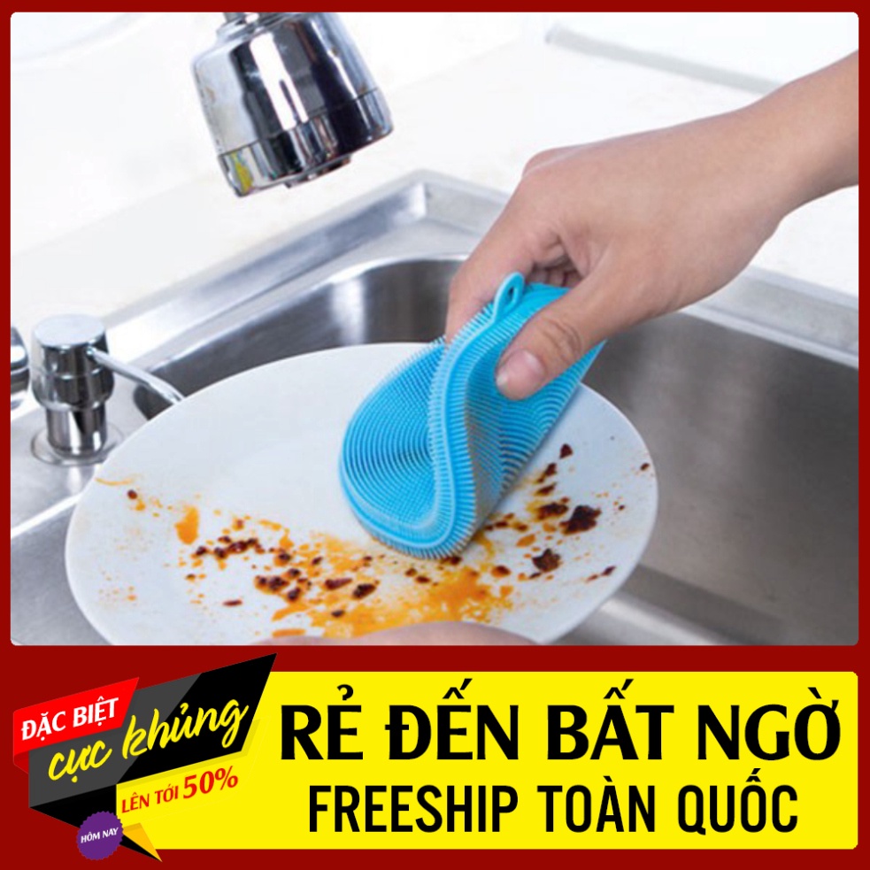 Miếng Rửa Chén Bát Silicon Siêu Sạch