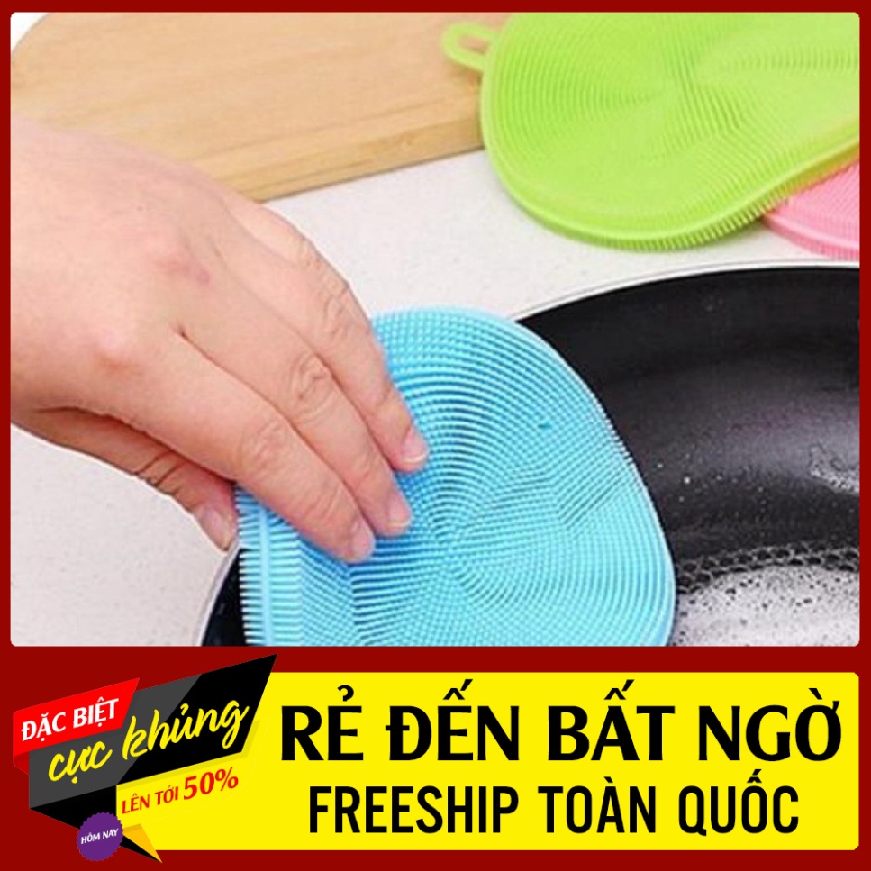 Miếng Rửa Chén Bát Silicon Siêu Sạch