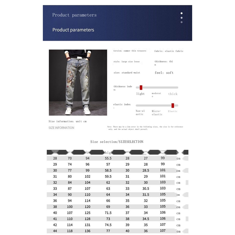 Quần jeans Dài Thêu Họa Tiết Thời Trang Dành Cho Nam
