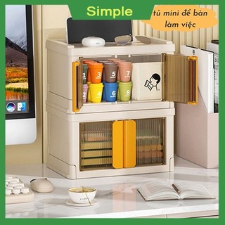 ☒Tủ mini đa năng để bàn làm việc, đựng đồ văn phòng phẩm đồ ăn vặt hoặc đồ dùng phòng ngủ