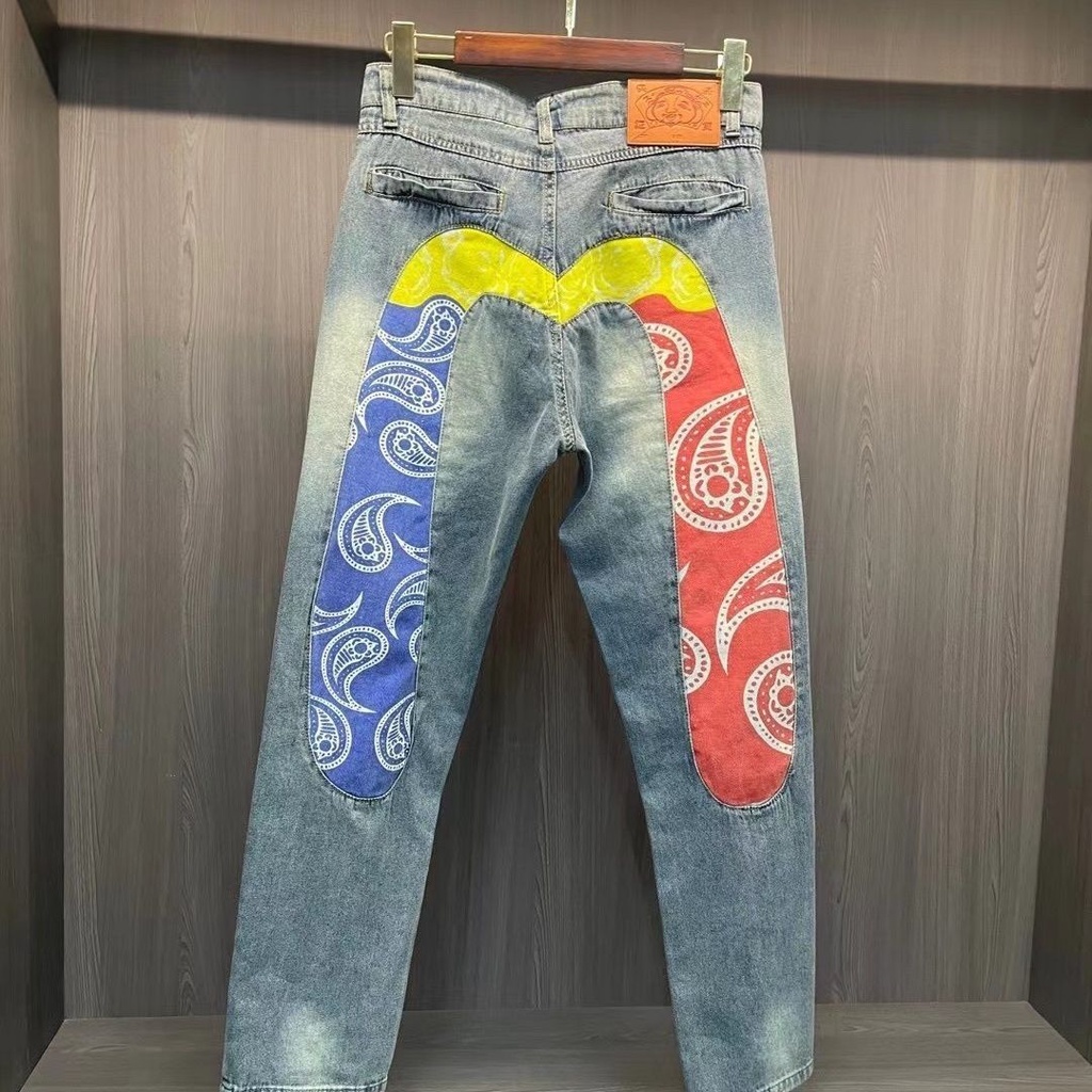 Quần jeans Thêu Họa Tiết s Fushen size M Thời Trang Cho Nam