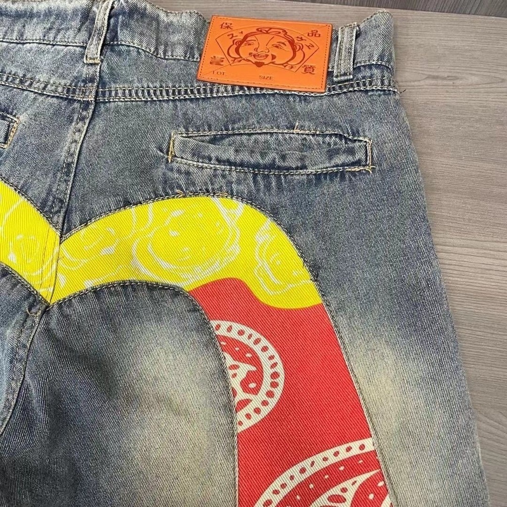 Quần jeans Thêu Họa Tiết s Fushen size M Thời Trang Cho Nam