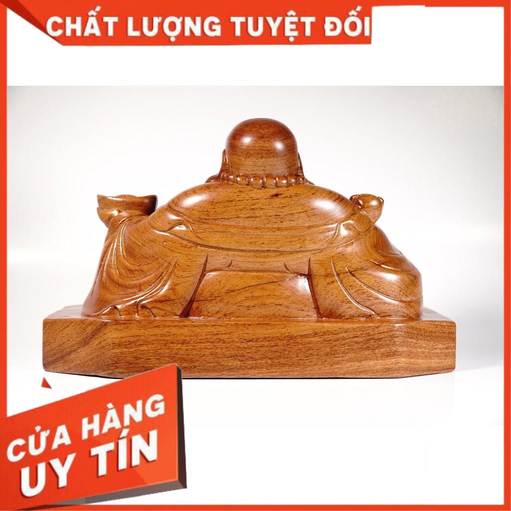 Tượng Phật Di Lặc gỗ hương nguyên khối VẠN SỰ NHƯ Ý - Cao 20cm Rộng 30cm