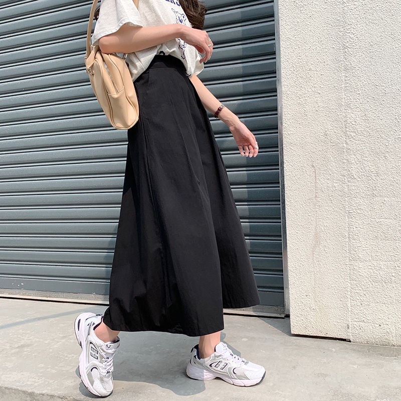 Jiashucheng Chân Váy Dài Dáng Chữ a Lưng Cao Phong Cách Nhật Bản Thời Trang Mùa Hè Hàng Mới Dành Cho Bạn Nữ