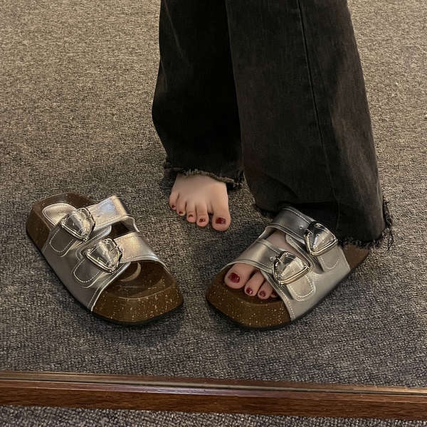 Dép Xăng Đan Đế Bằng Thời Trang Cao Cấp Cho Nữ Dép lê sỏ ngón nữ