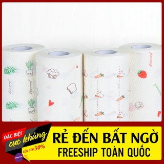 Cuộn khăn giấy thấm dầu mỡ hình củ quả dễ thương