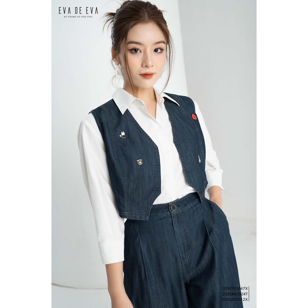 Áo gile denim nữ LADY ME by Eva de Eva 23SOTO047X