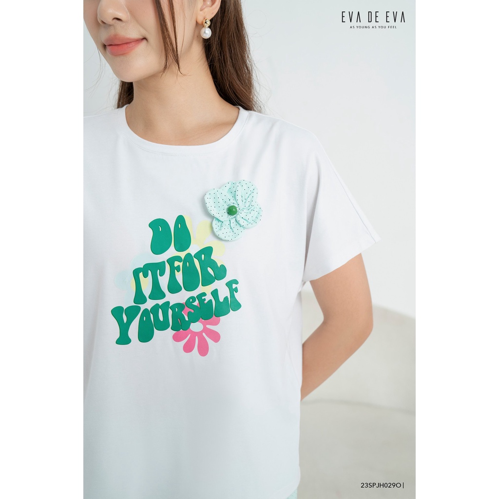 Set pyjamas nữ áo tay ngắn, quần short Eva de Eva 23SPJH029O