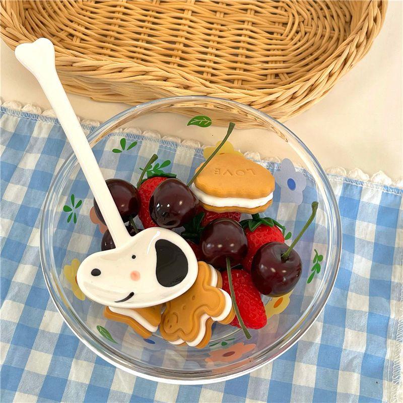 Muỗng Ăn Cơm / Súp Bằng Sứ Họa Tiết Hoạt Hình Phong Cách Nhật Bản Dễ Thương Tiện Dụng Cho Gia Đình / Ký