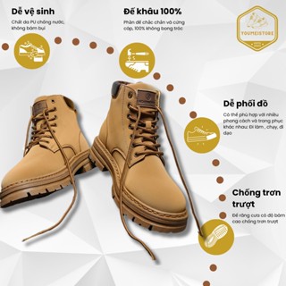 Giày nam cổ cao Boost Martin cao bồi chống nước - phong cách Retro năm 2022 G75 - Youmei Store