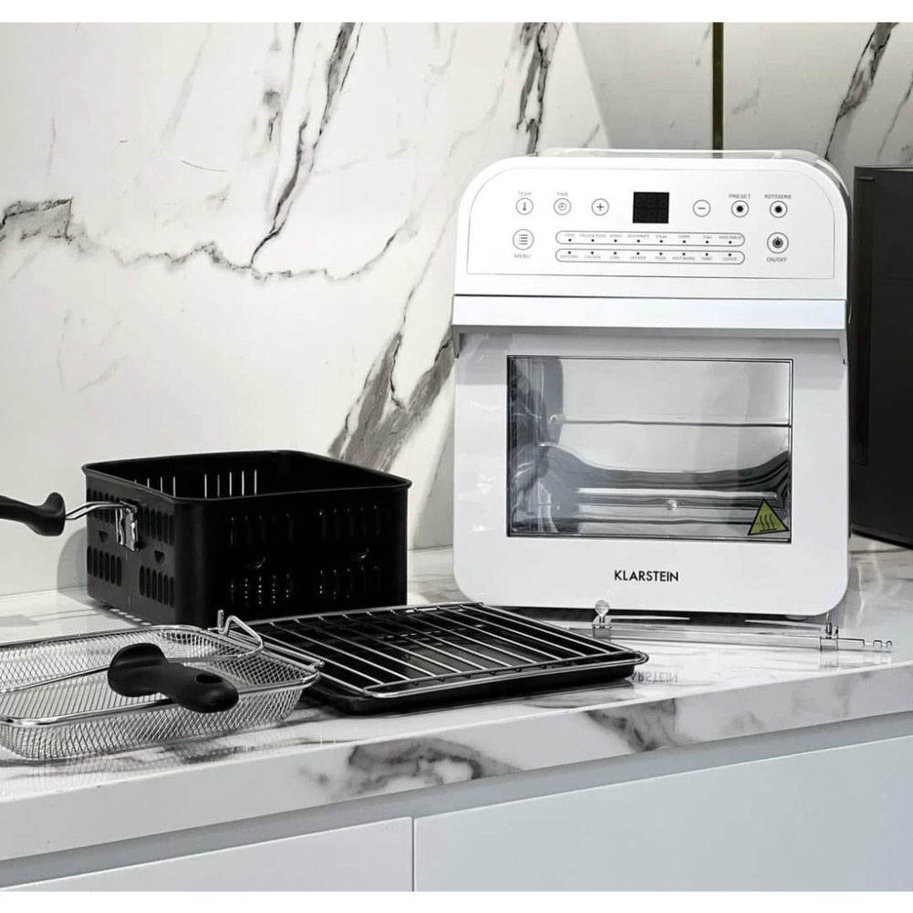 Nồi Chiên Không Dầu Klarstein Aero Vital Cube, Dung Tích 12L, Nhập Đức, BH 12 Tháng, Bepchauau