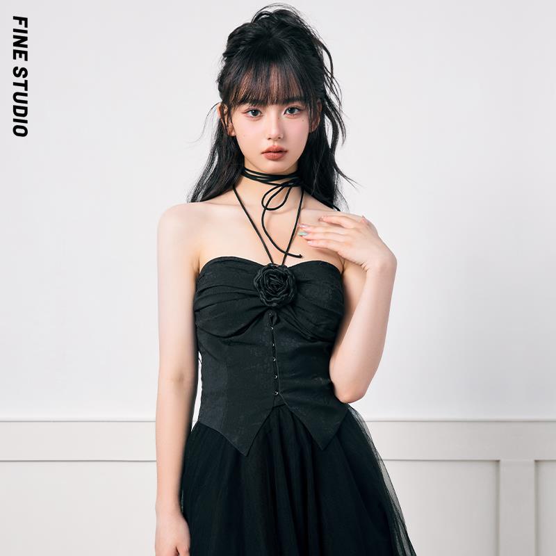 Áo Ống Màu Đen Thời Trang Mùa Hè Quyến Rũ Cho Nữ