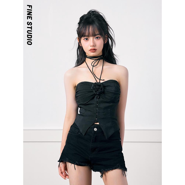 Áo Ống Màu Đen Thời Trang Mùa Hè Quyến Rũ Cho Nữ