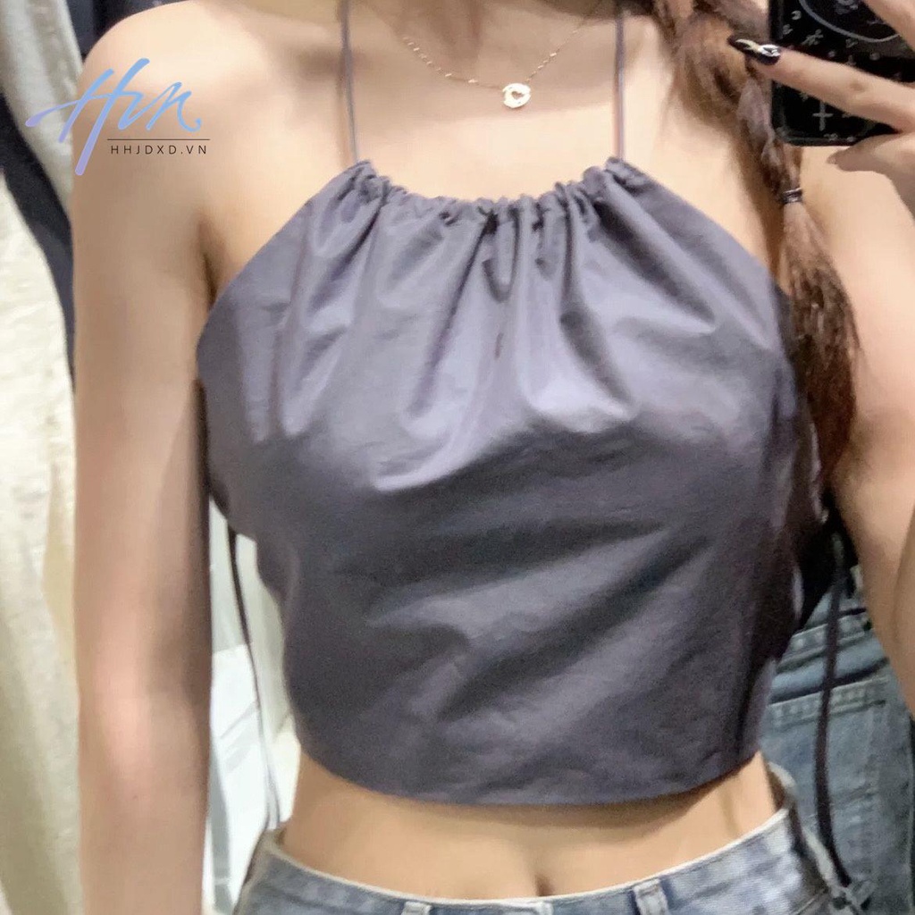 Áo Hai Dây Ngắn Gợi Cảm Phong Cách Mới 2023 Cho Nữ